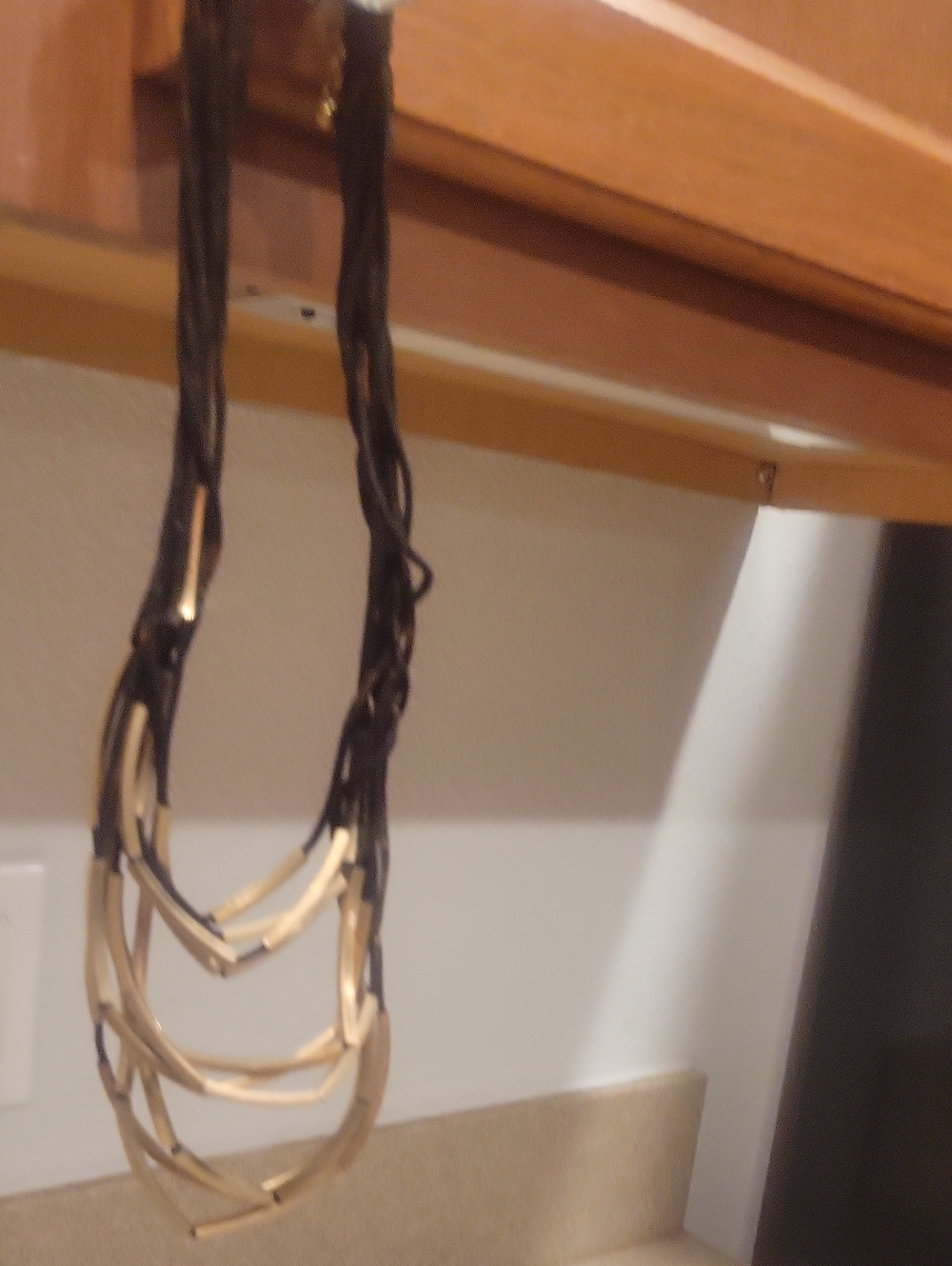 Layered Black and Gold Statement Necklace